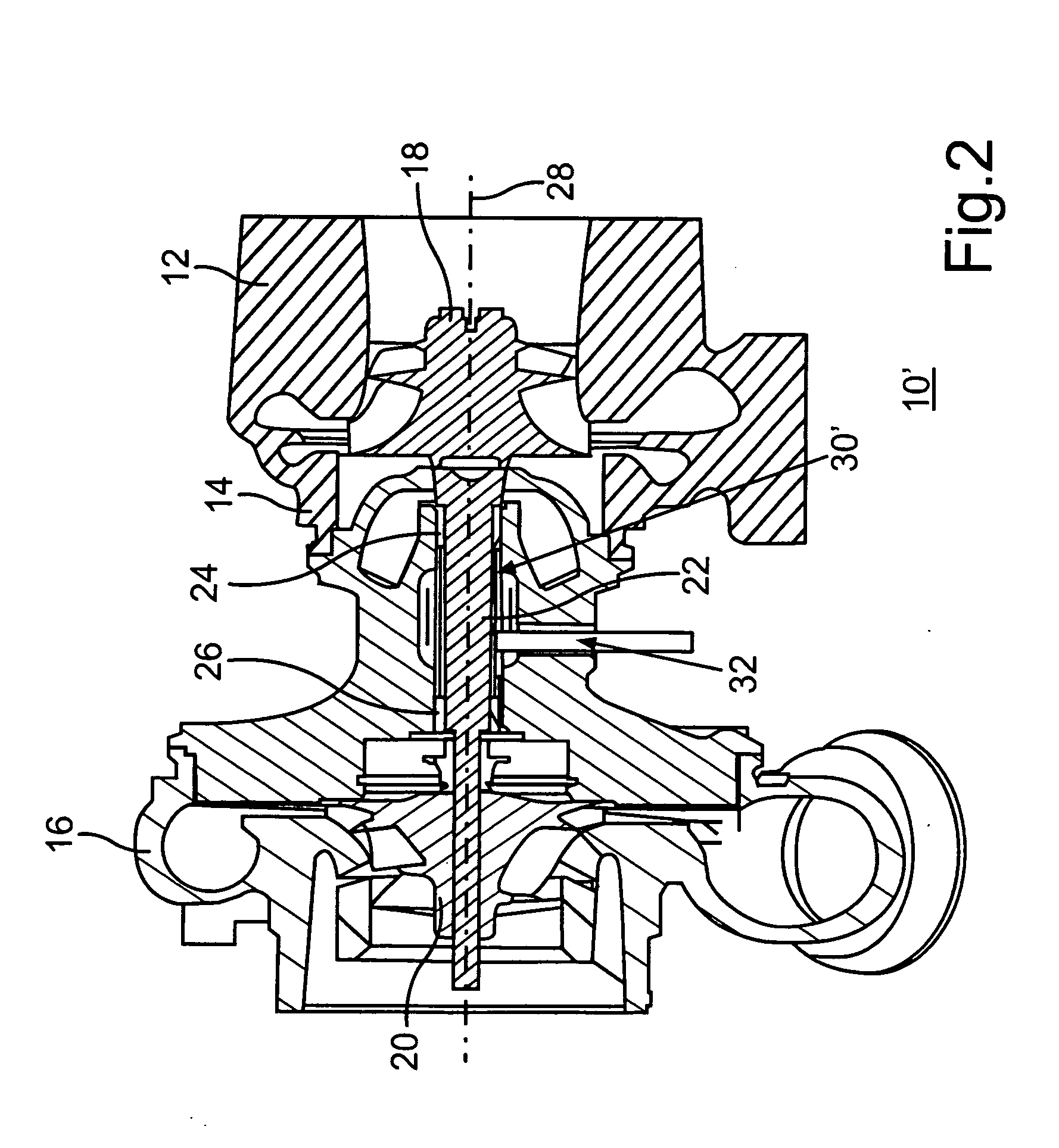 Sleeve element for axially fixing a bearing and exhaust gas turbocharger