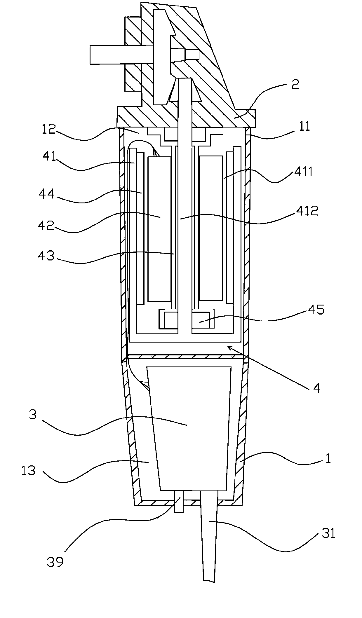 Handheld brushless electric tool with outer rotor