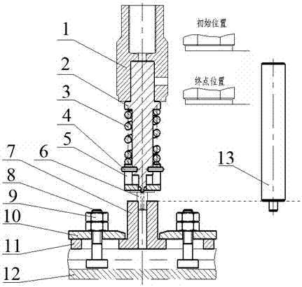 A combined punching riveting method and device