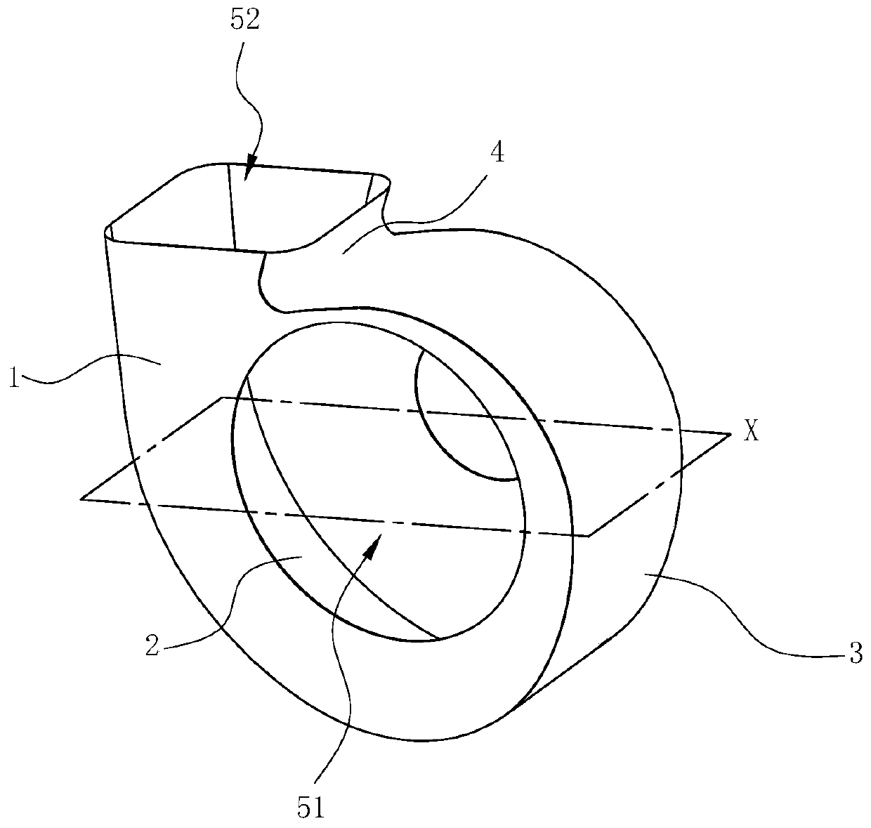 Volute for centrifugal fan and centrifugal fan using volute