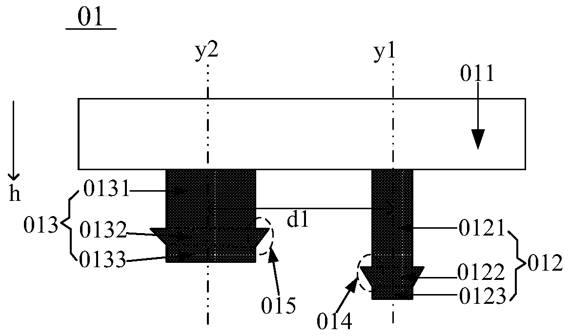 Chip, target substrate, chip transfer method and display device