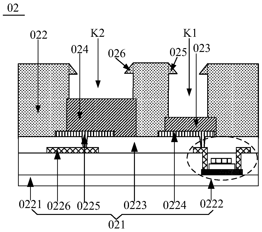 Chip, target substrate, chip transfer method and display device