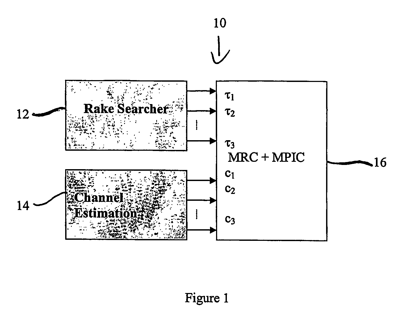 Rake receiver with multi-path interference accommodation