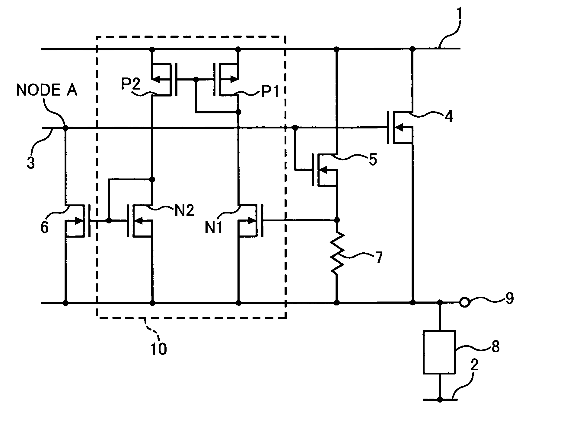 Current limiter of output transistor