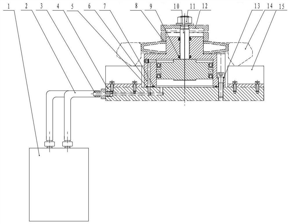 Driven bevel gear drilling device