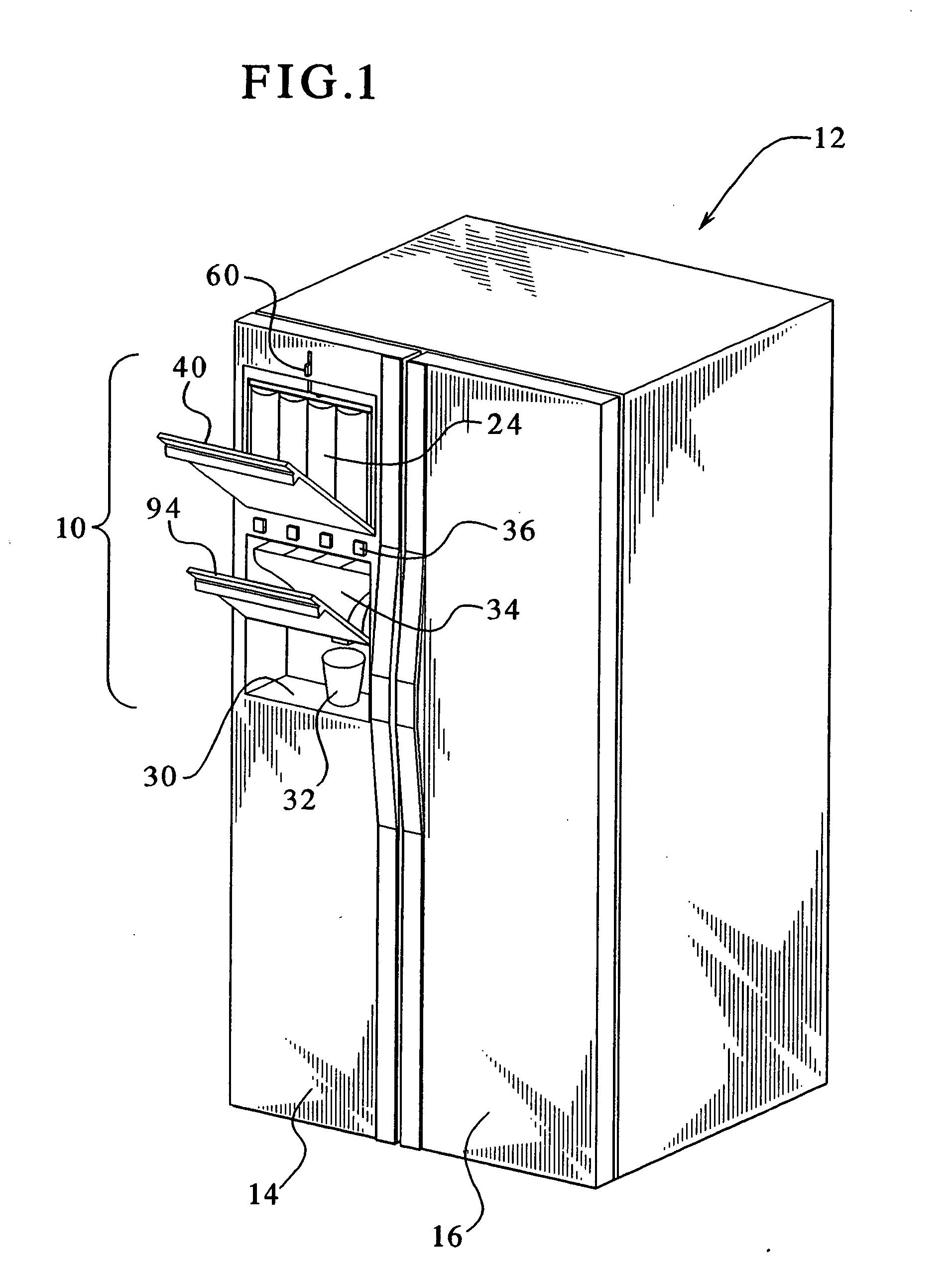 Refrigerator having a beverage dispensing apparatus with a drink supply canister holder
