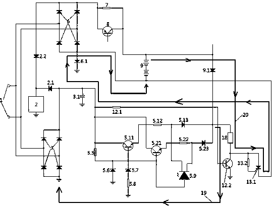 A SCR automatic switching excellent power supply