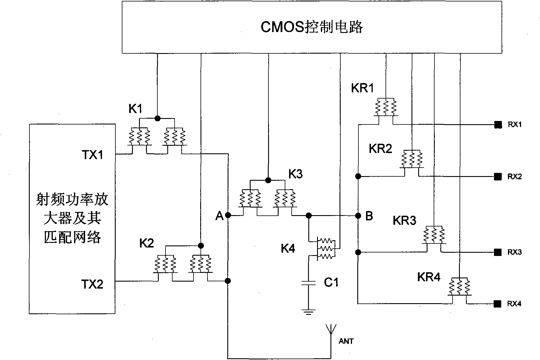 Radio-frequency power composite circuit