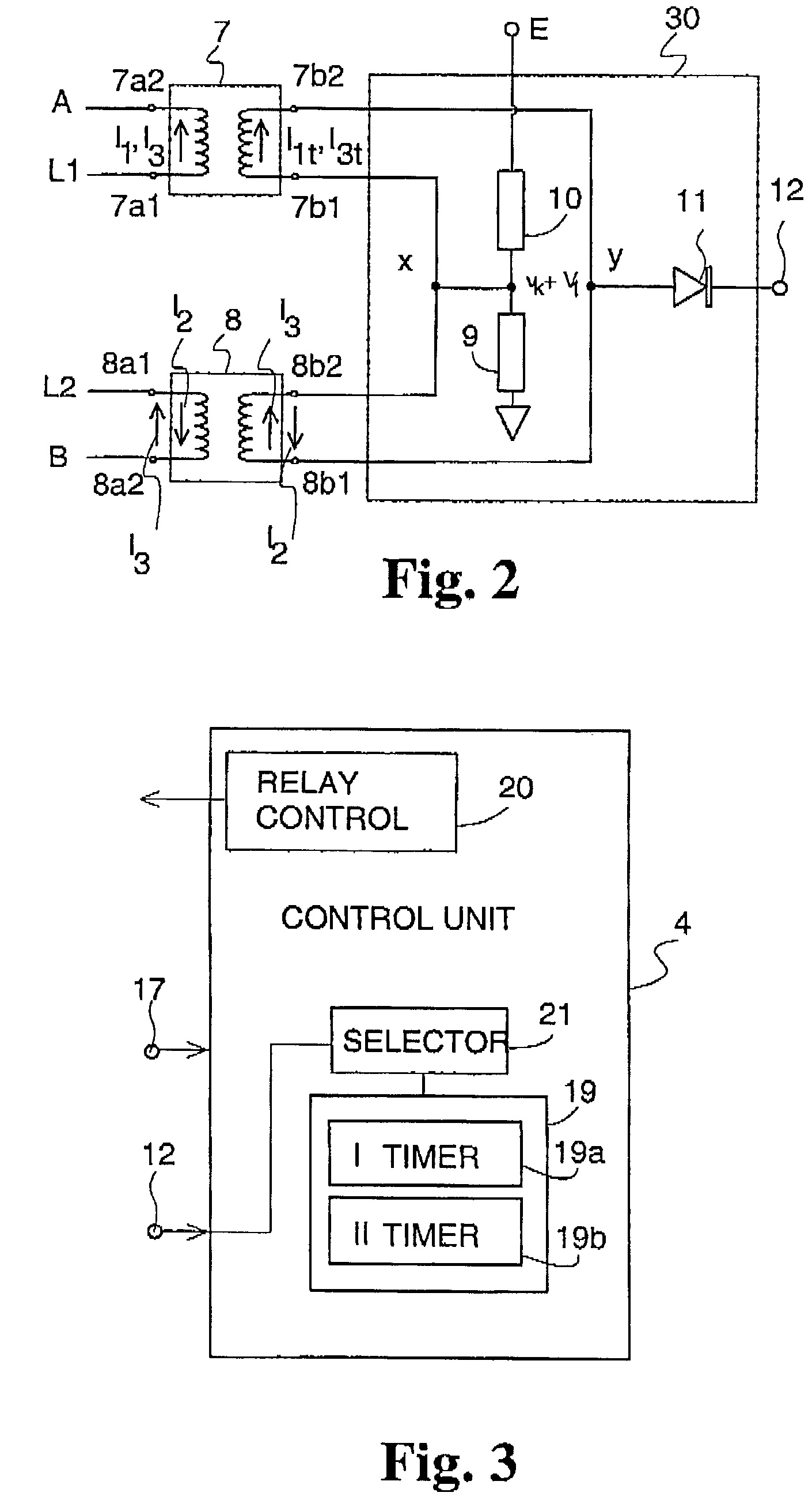 Safety device for a delta-connected three-phase electric appliance