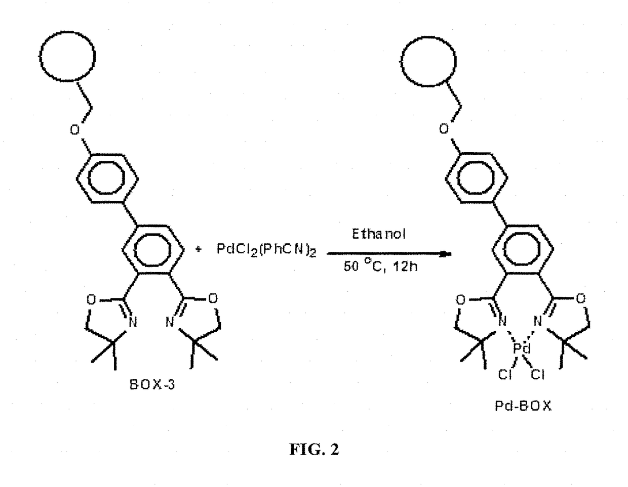 Solid-supported palladium (II) complex as a heterogeneous catalyst for cross coupling reactions and methods thereof