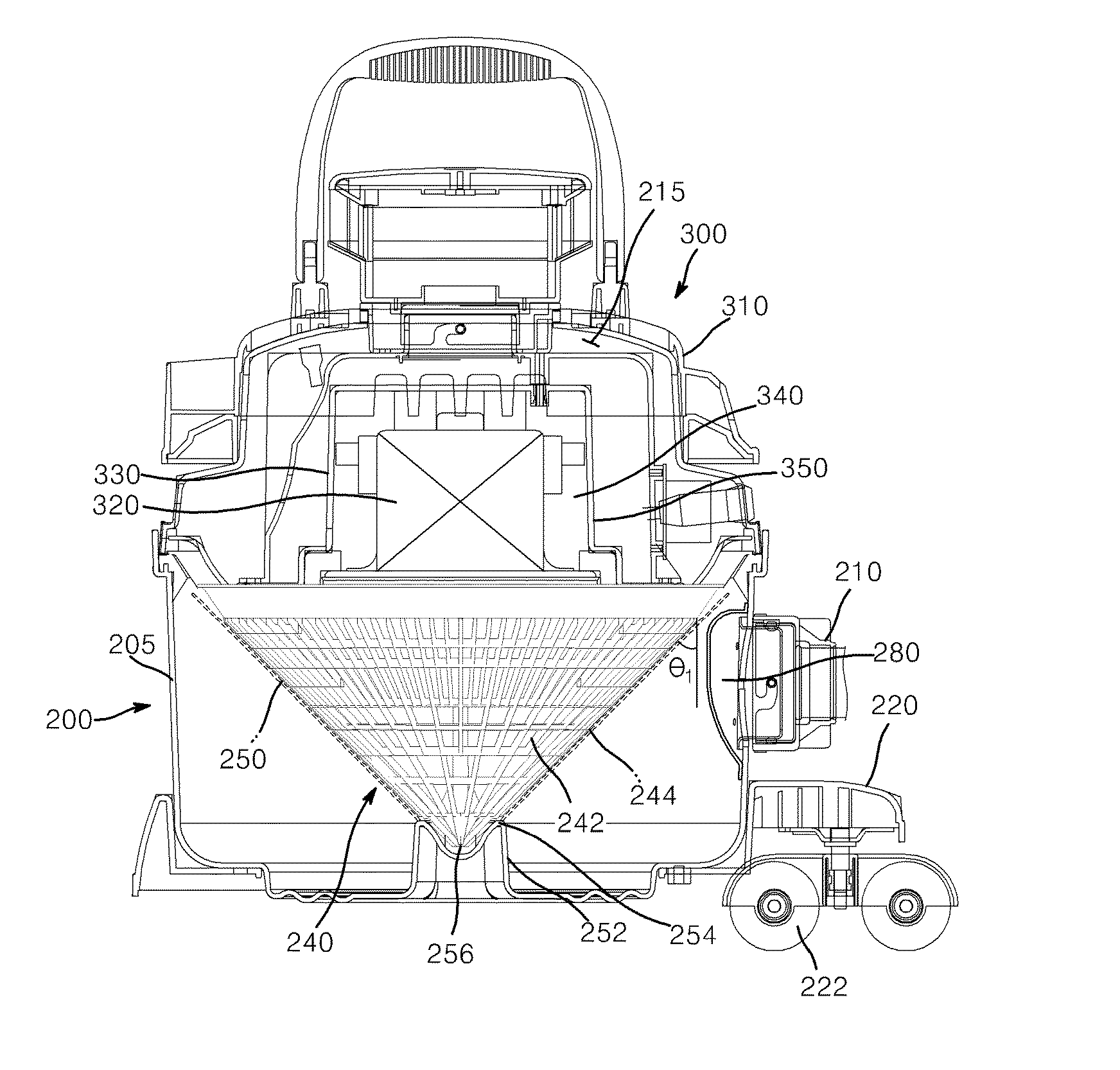 Dust-container assembly of vacuum cleaner