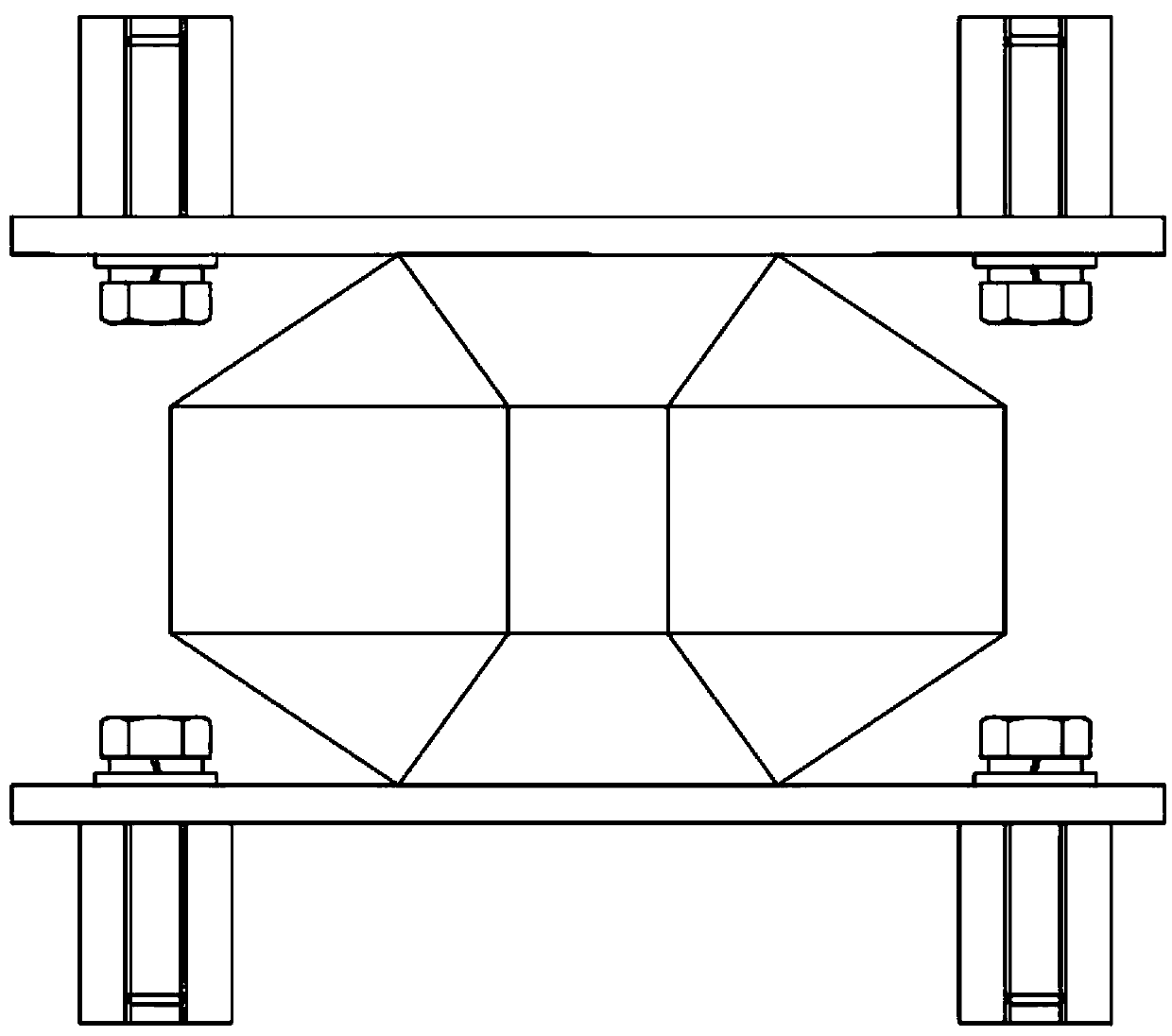 Double-layer three-dimensional cultural relic showcase shock isolation device