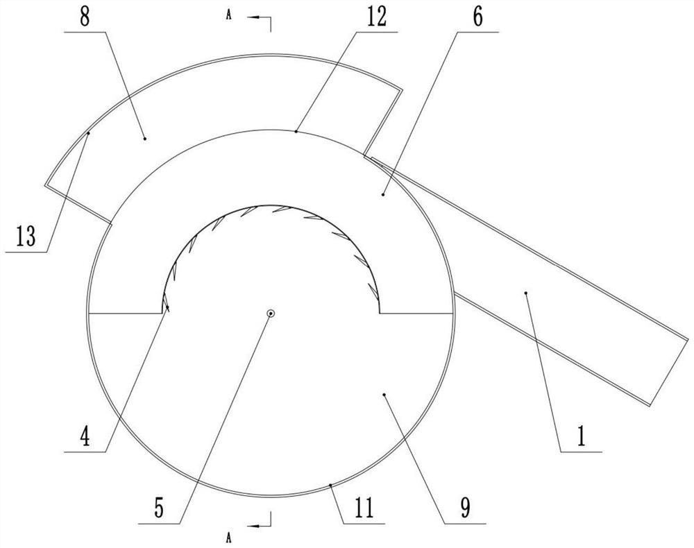 Guide vane type desilting funnel