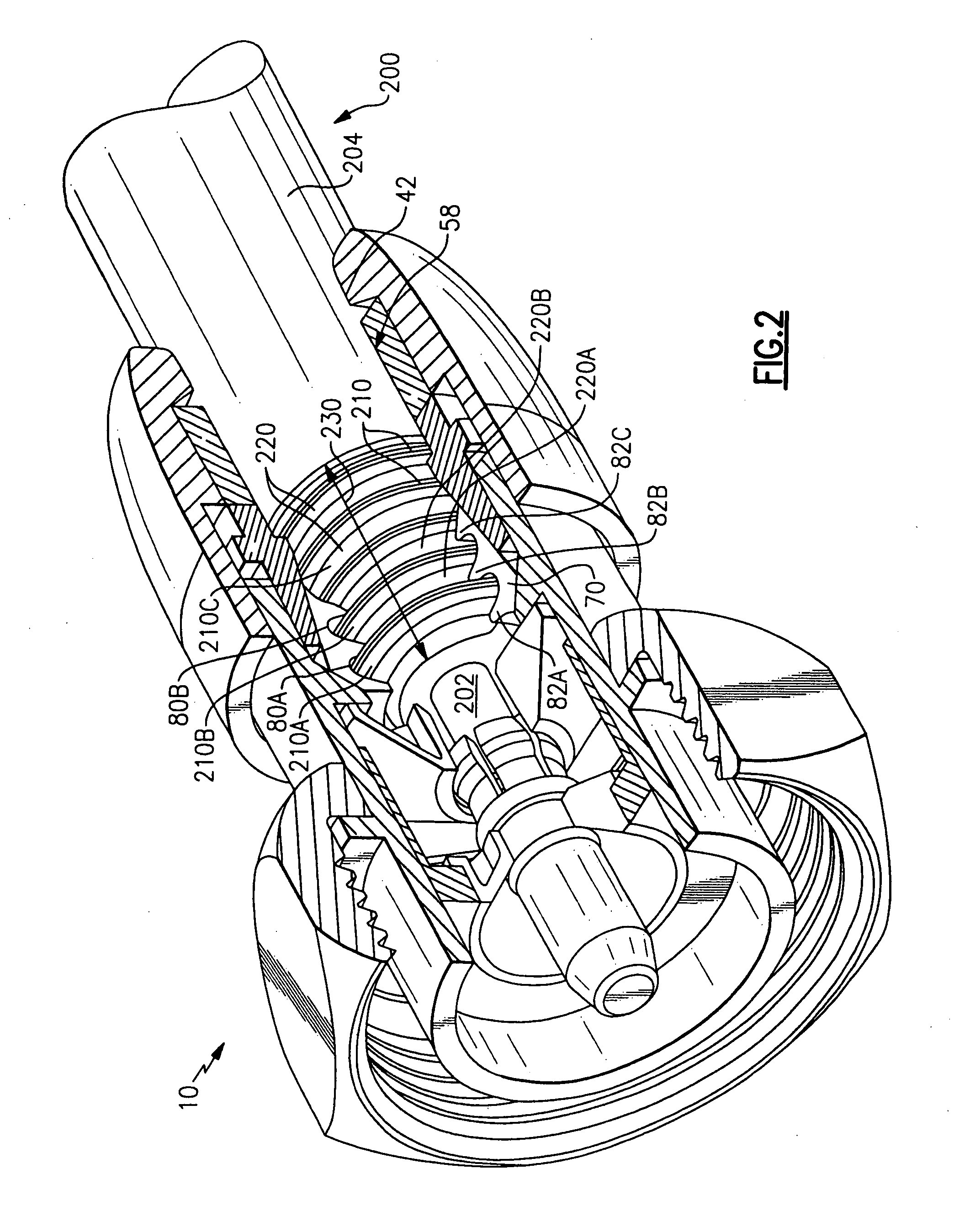 Coaxial cable connector with independently actuated engagement of inner and outer conductors