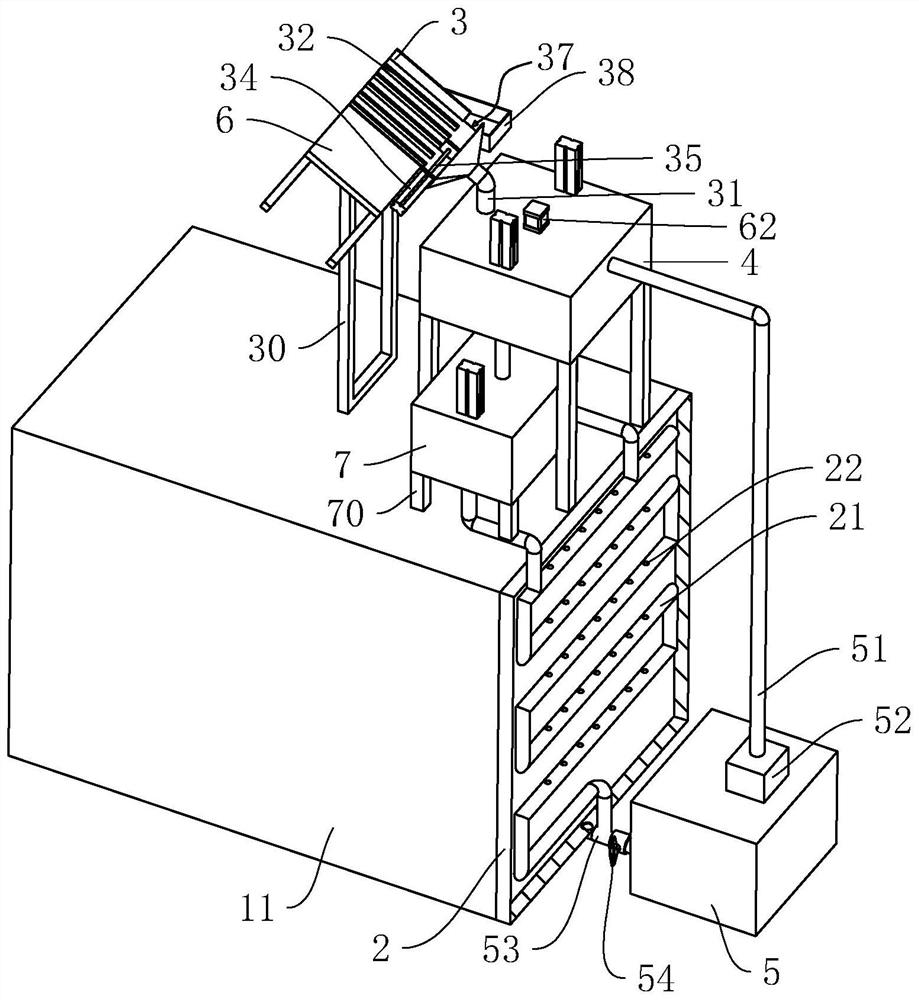 Energy-saving building with rainwater collecting and recycling effects and using method thereof