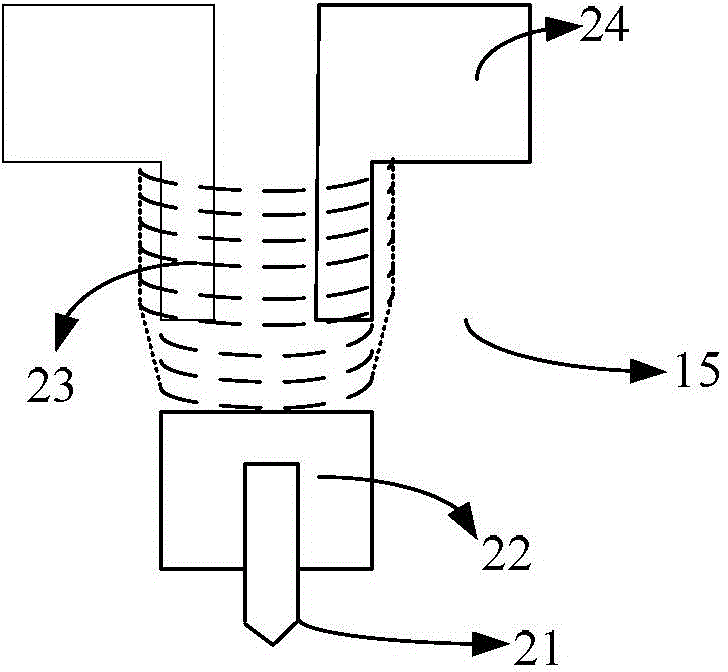 Fabrication device and corresponding fabrication method of miniature optical fiber Faber pressure sensor