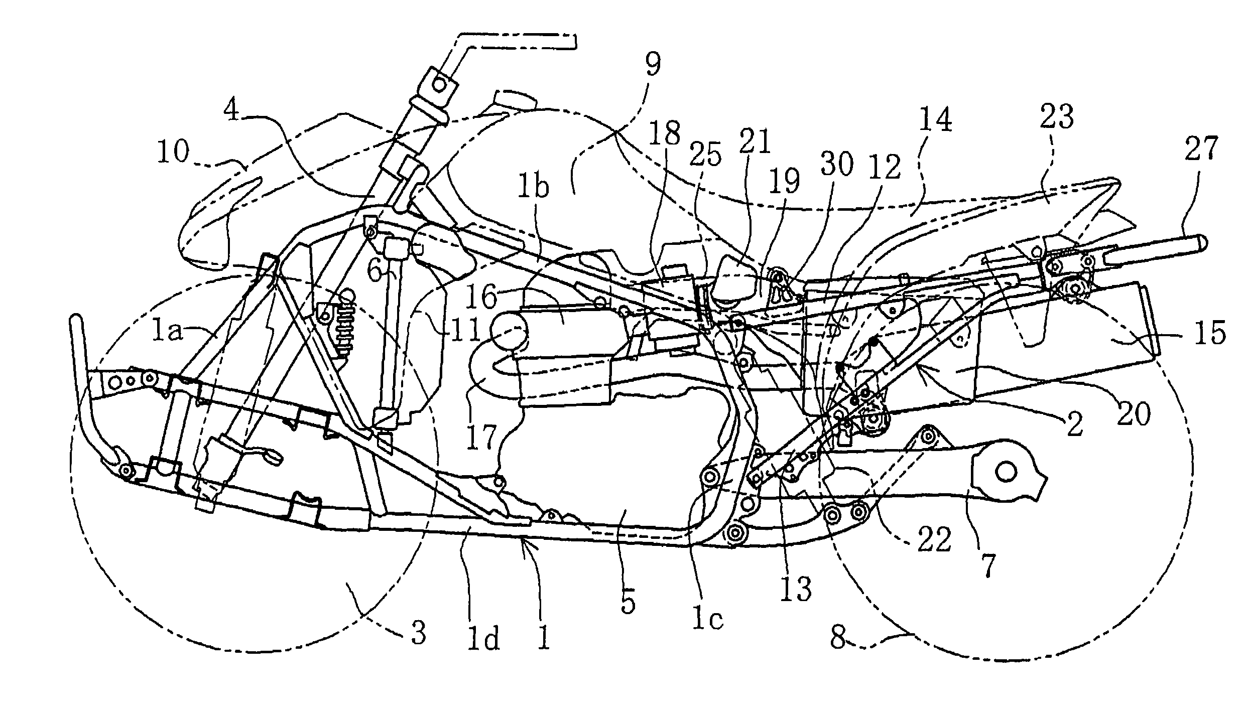Intake system structure for vehicle