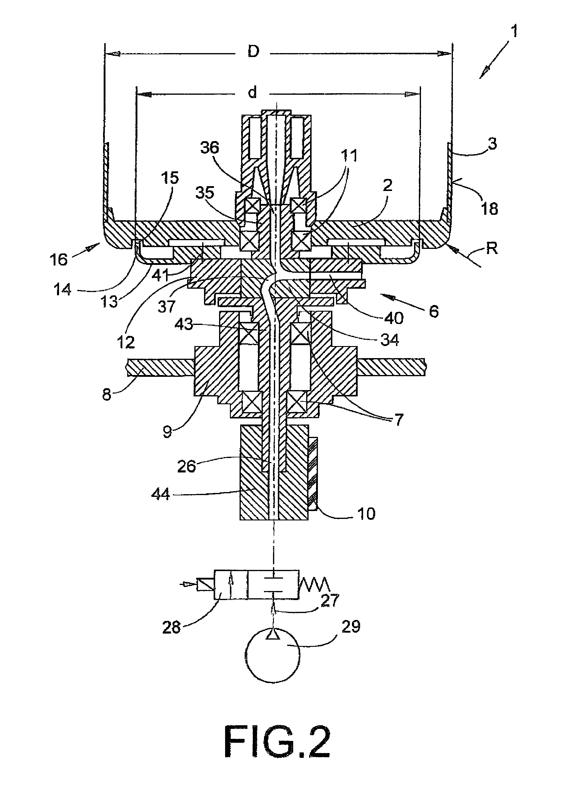 Two-for-one twisting or cabling spindle