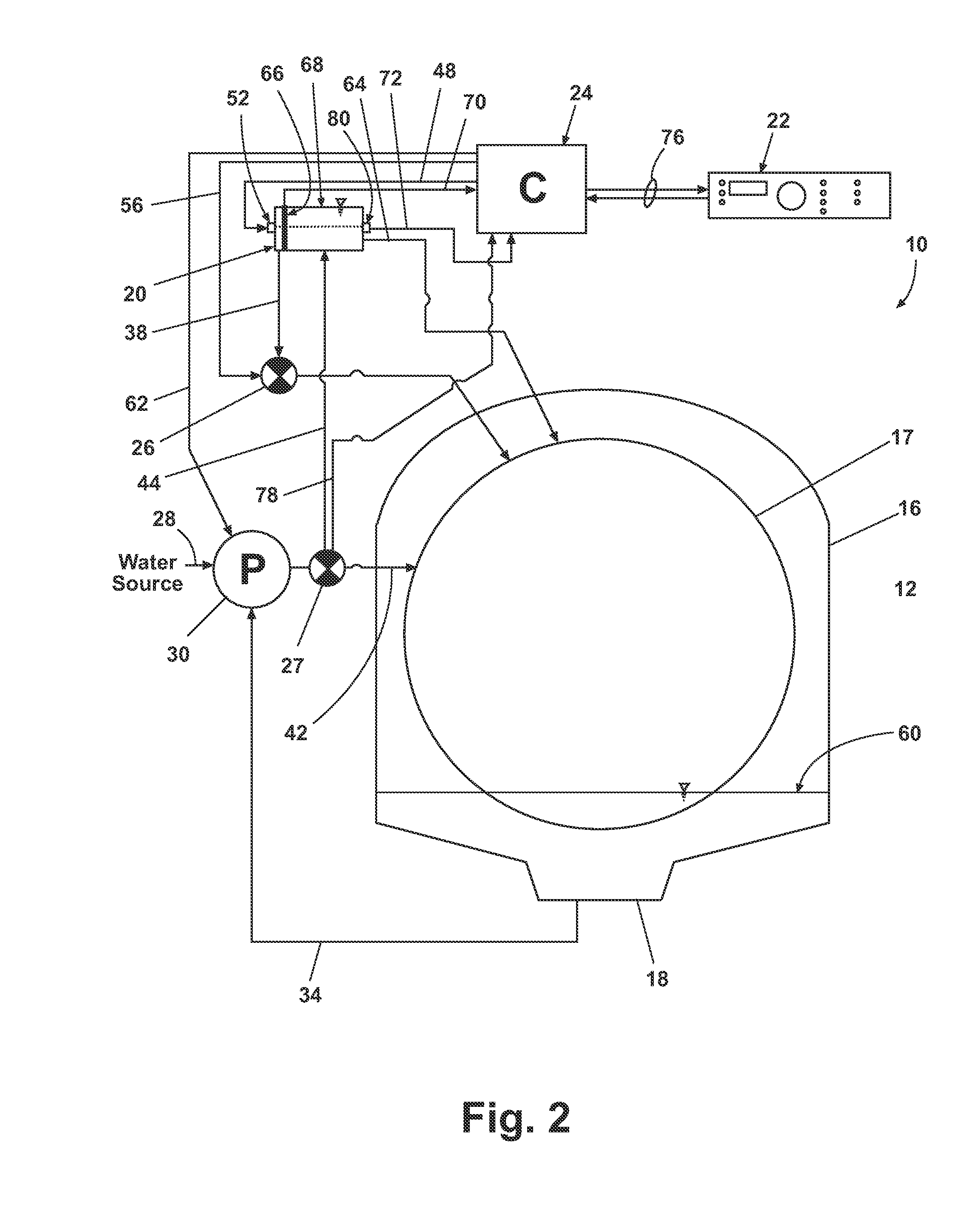 Apparatus and method for controlling laundering cycle by sensing wash aid concentration