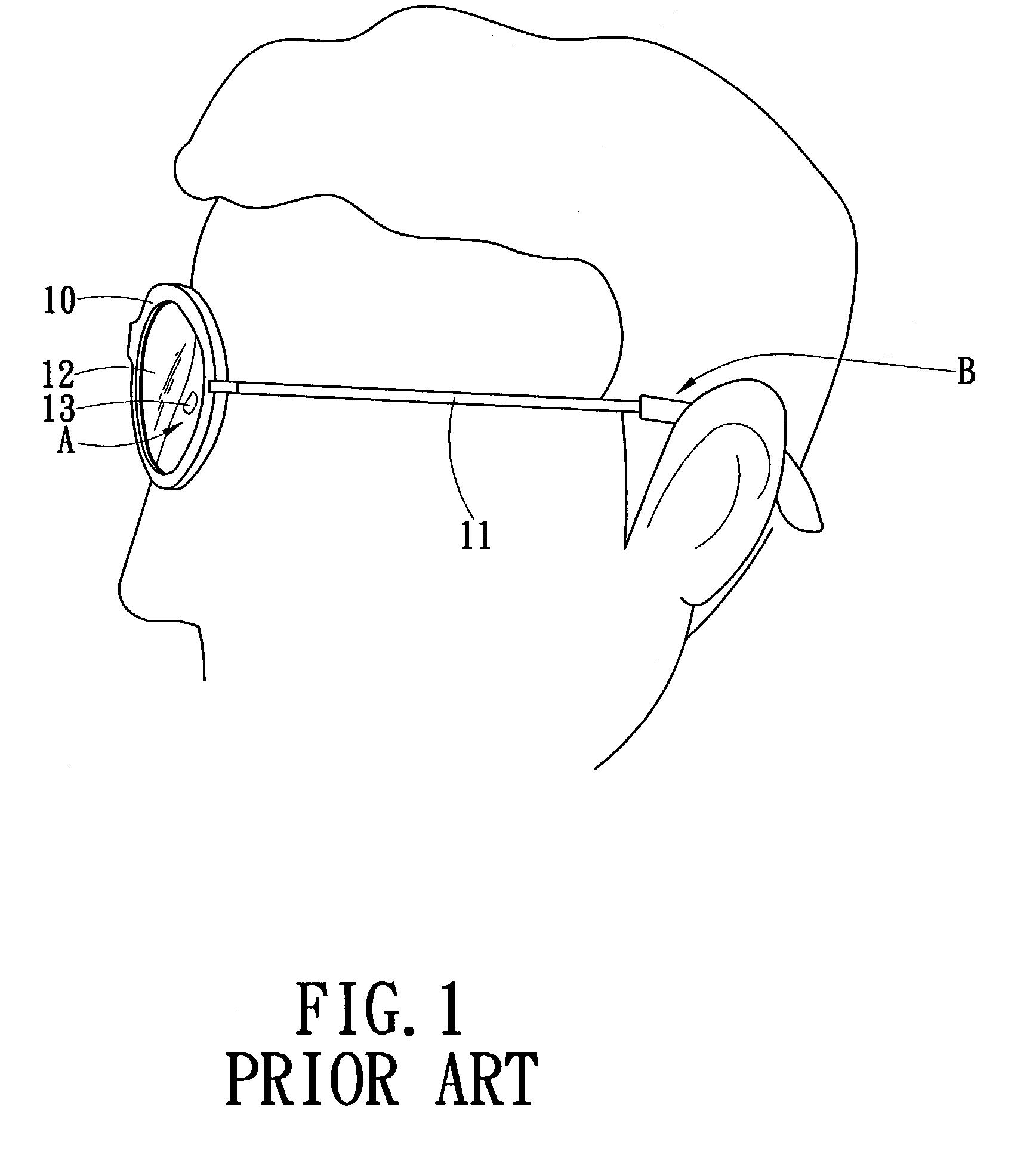 Glasses frame structure