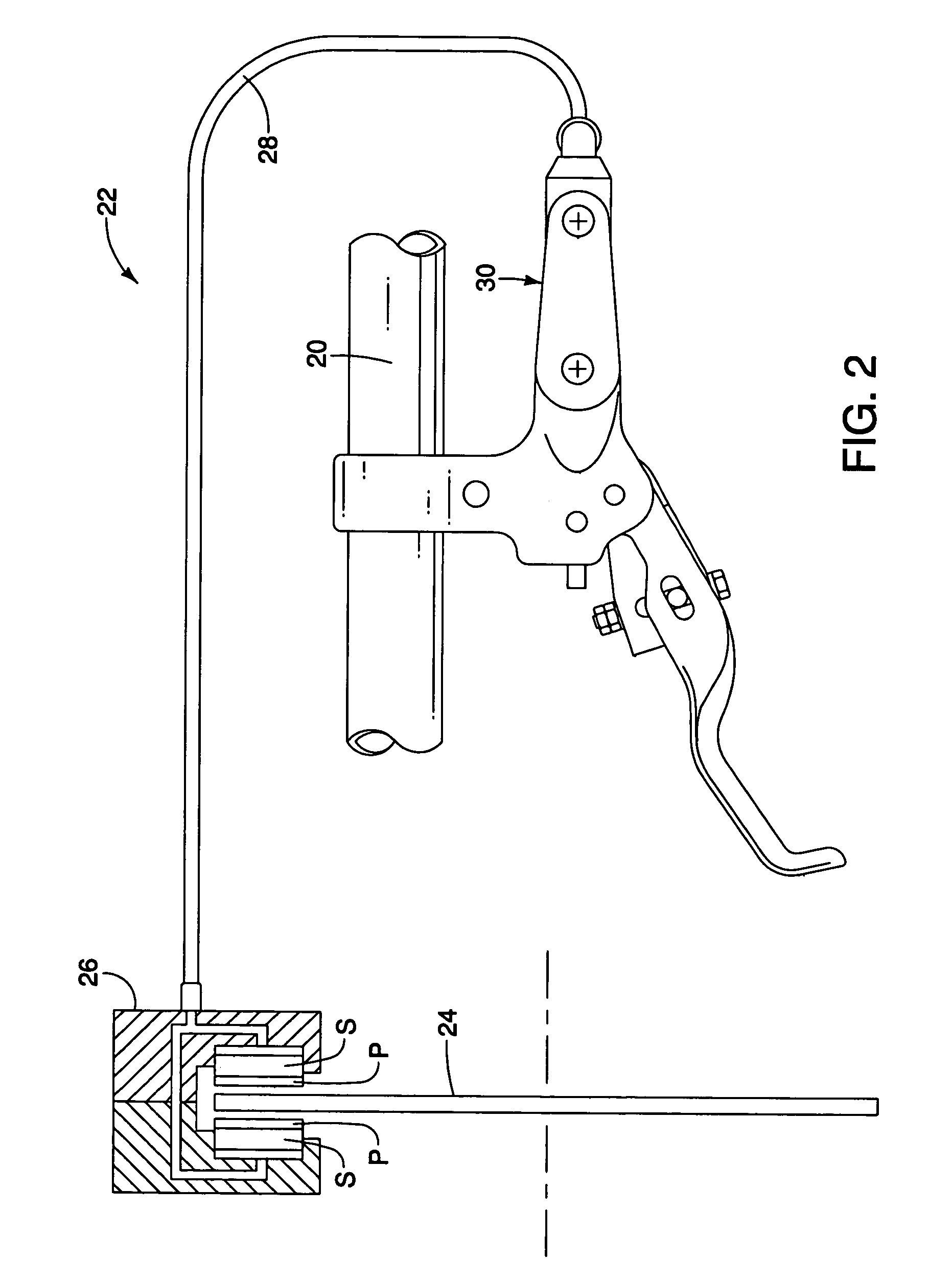 Bicycle hydraulic brake accentuate device