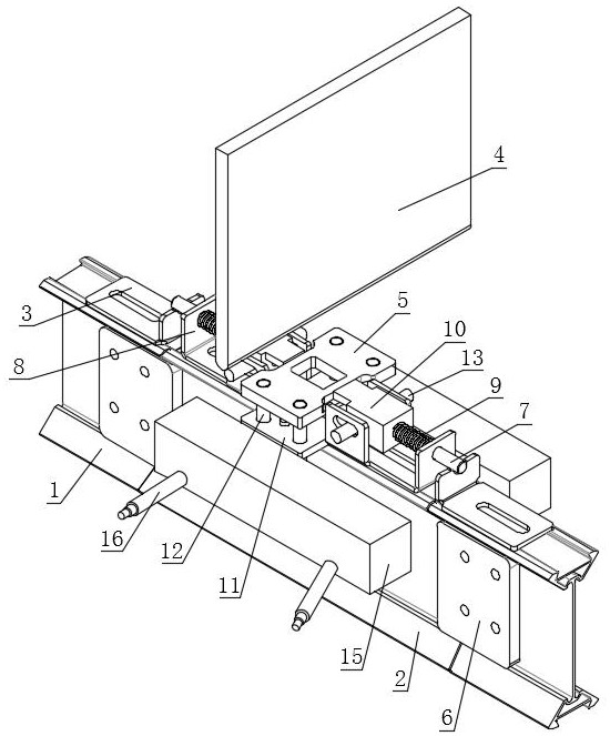 Device for automatically disconnecting material rail in clothing workshop
