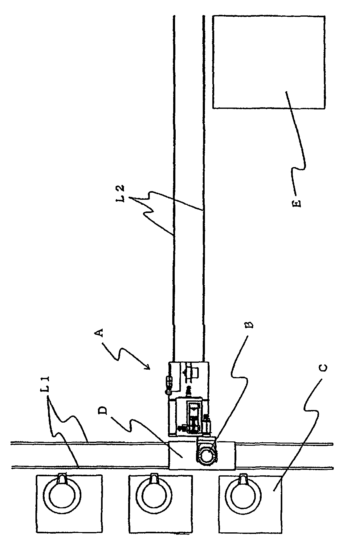 Carriage to transport a ladle and to transfer molten metal into equipment for pouring and transportation line for transporting molten metal