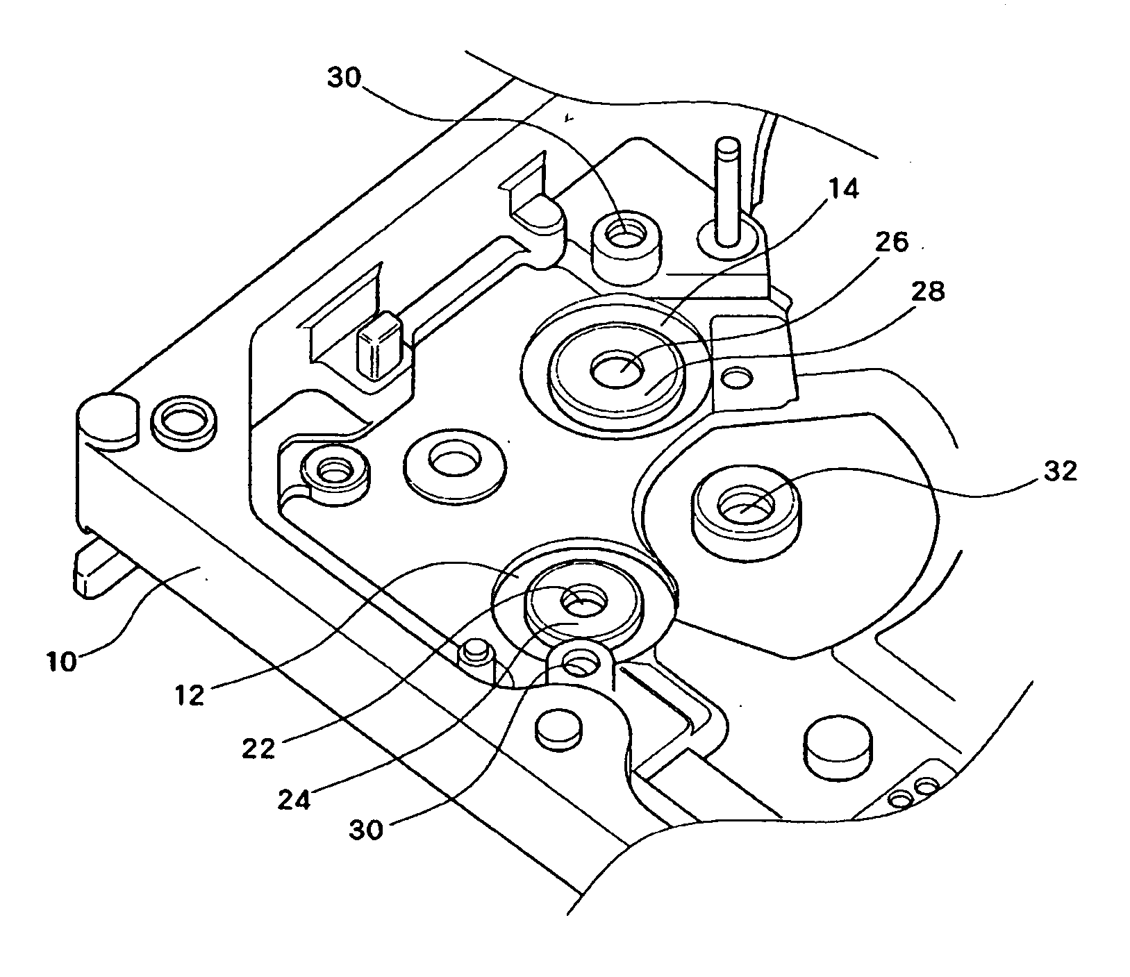 Hard disk drive with structure for mounting voice coil motor