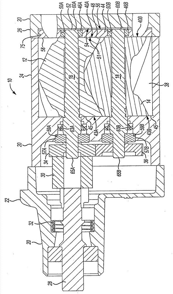 Positive displacement pump assembly with movable end plate for rotor face clearance control