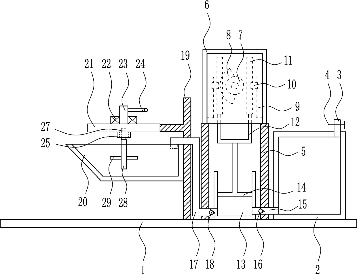 Mechanized livestock feed preparing device