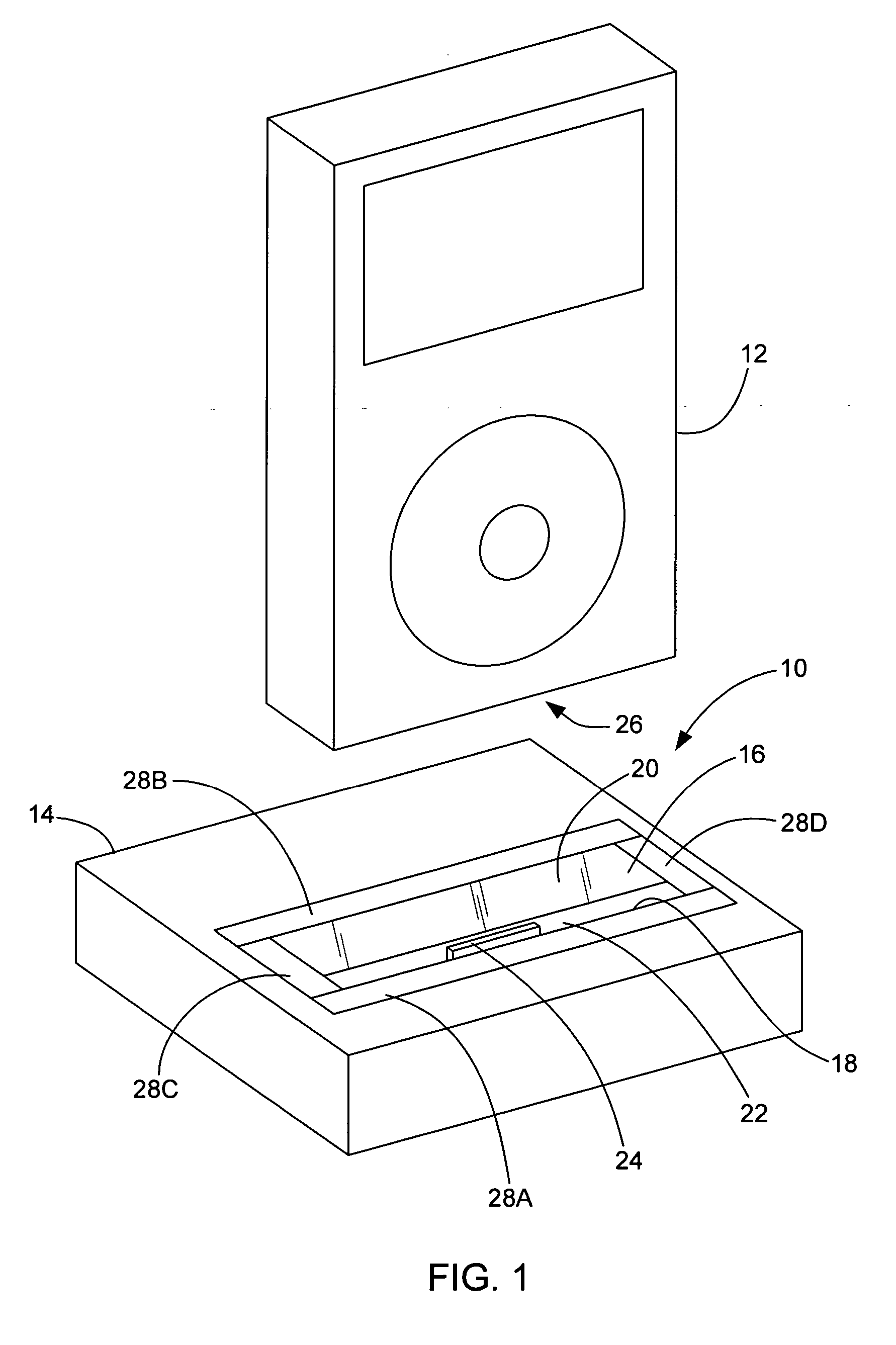 Universal docking station for hand held electronic devices