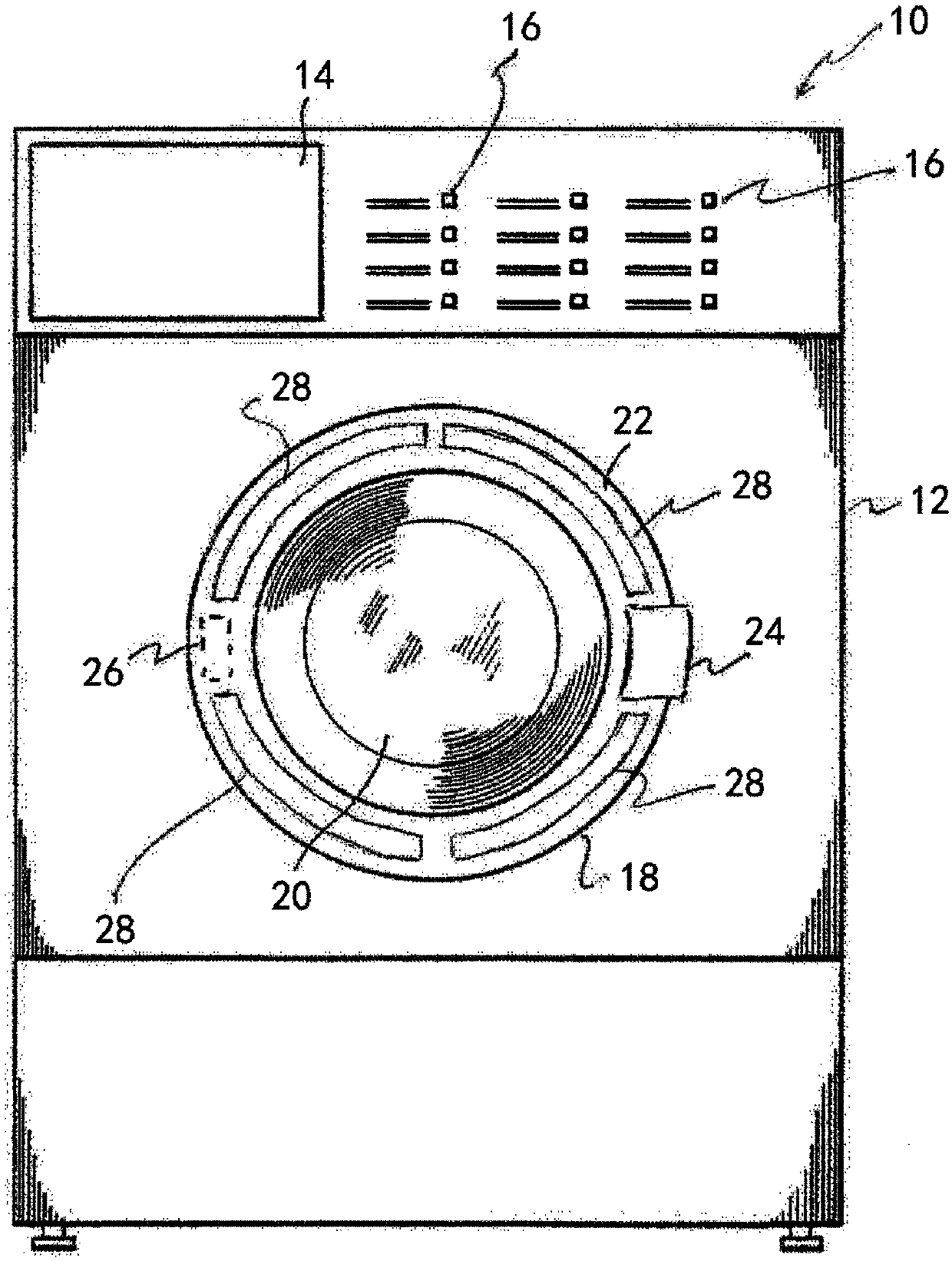 Electric household appliance for inductively transmitting energy to appliance door