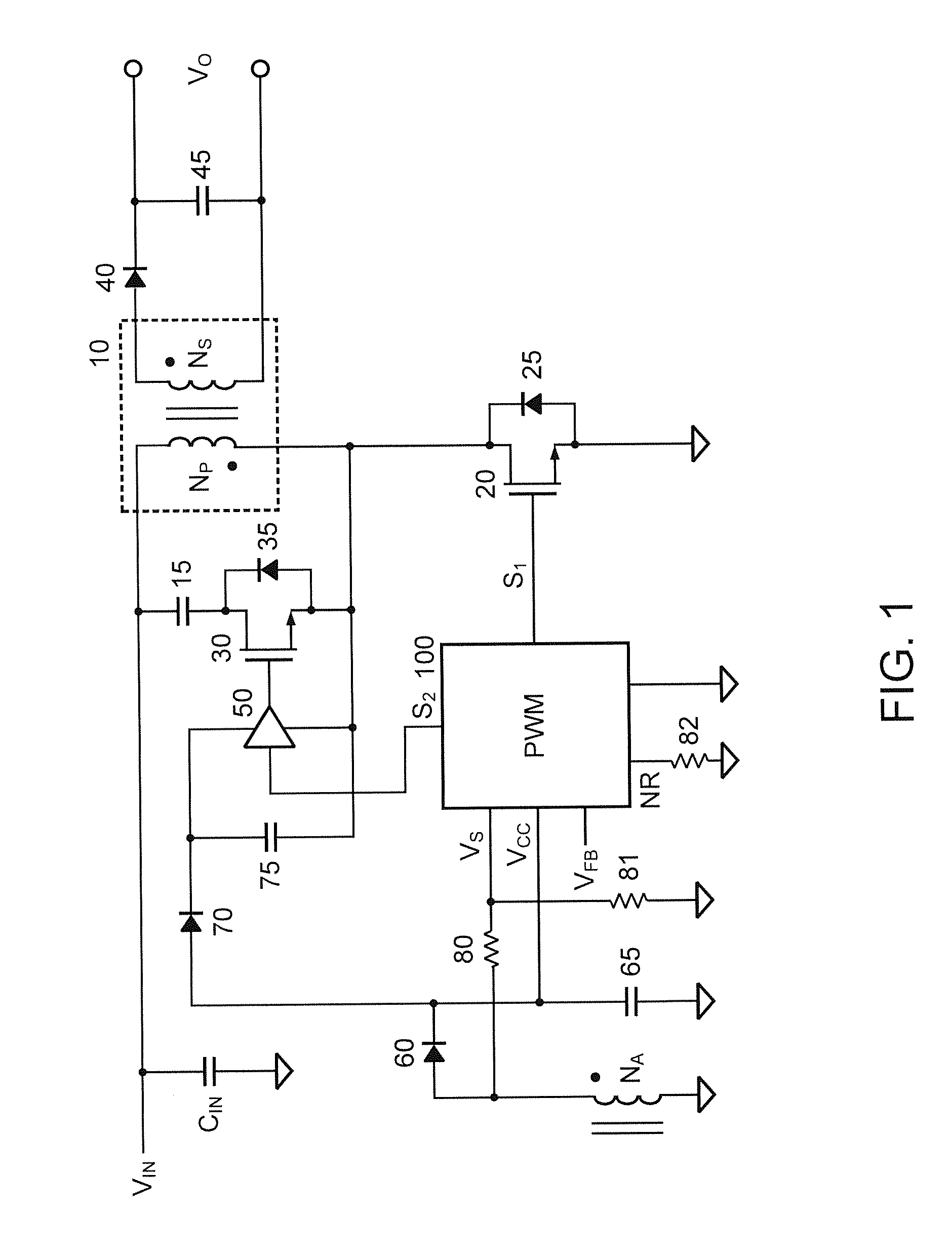 Control circuit for active clamp flyback power converter with predicted timing control