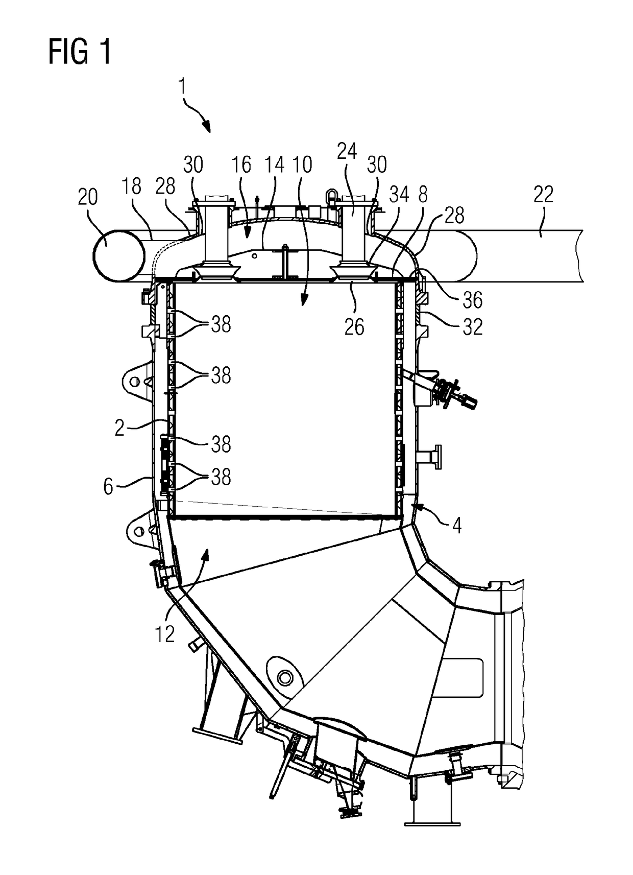 Silo combustion chamber for a gas turbine