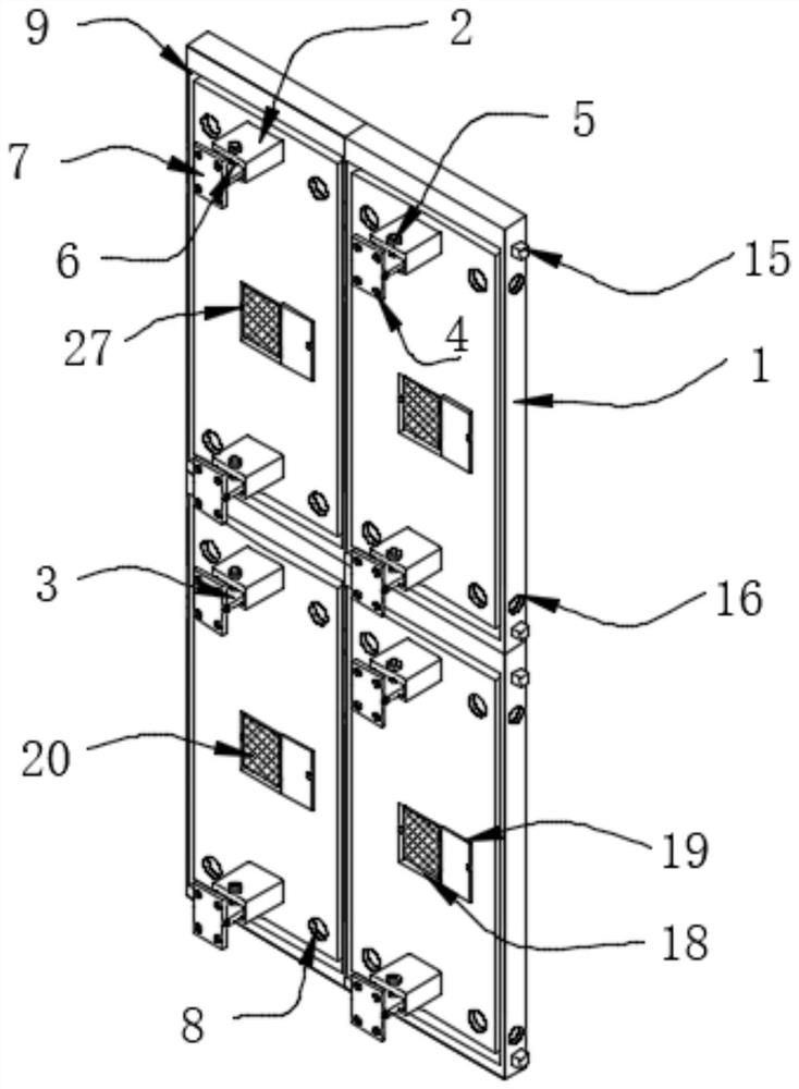 Assembly type soft and hard package metal hanging piece mounting structure