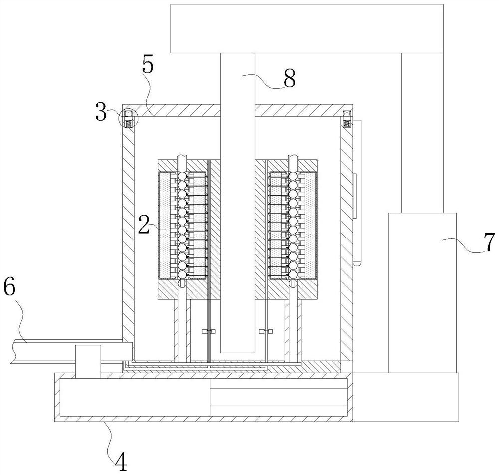 Medium-frequency induction carburizing furnace