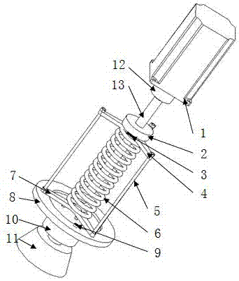 A self-adaptive grinding device for large curved surface grinding