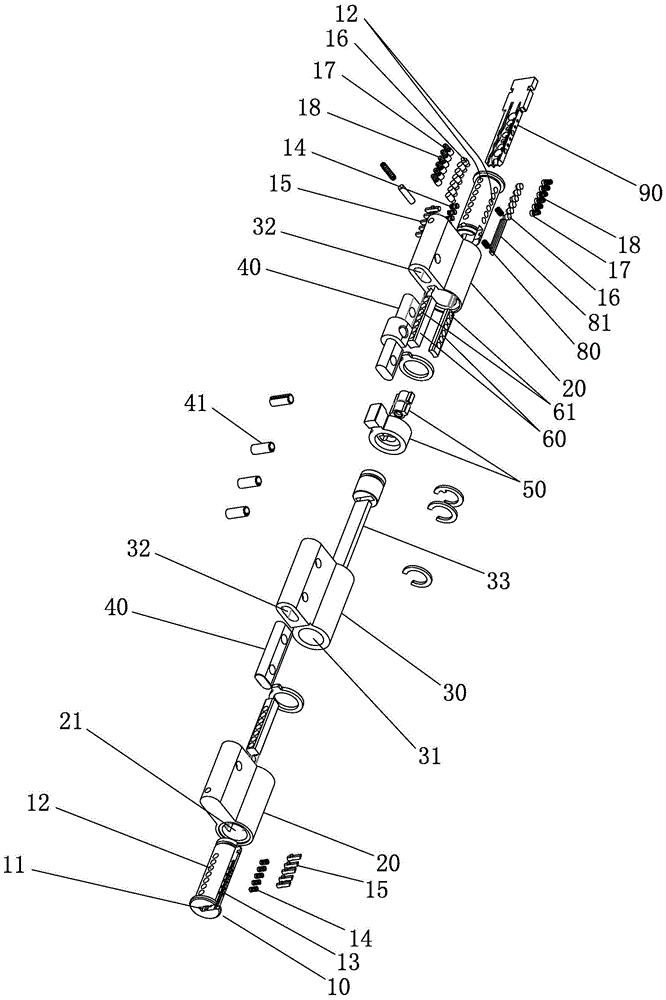Mortise lock cylinder with variable length side pin and curved slot pick