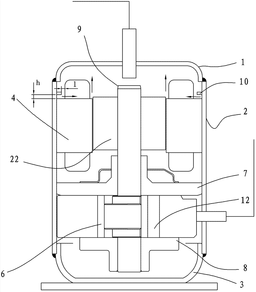 Oil separating device of compressor