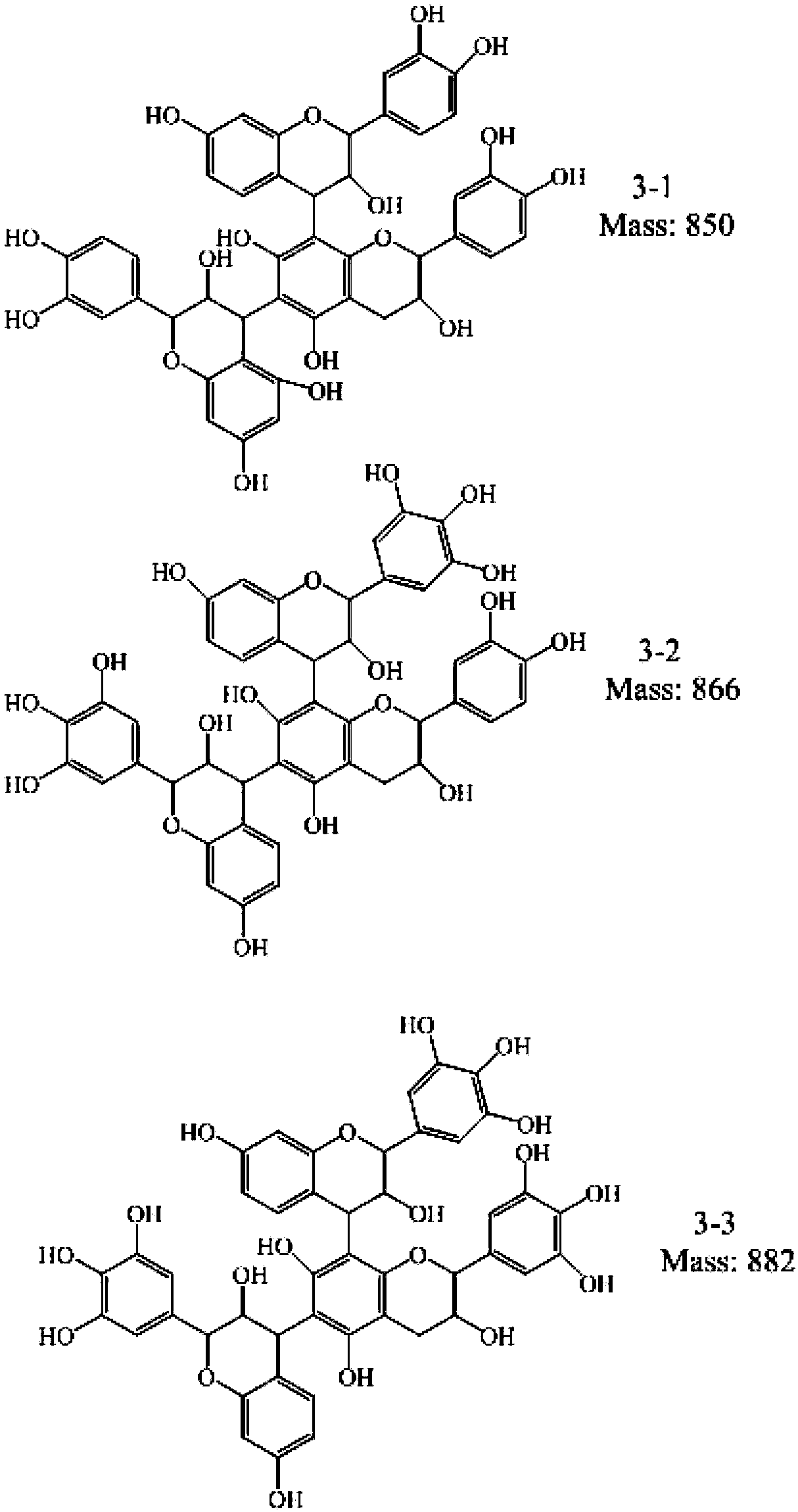 Black wattle bark extract for treating II type diabetes and application thereof in preparation of medicine for treating II type diabetes