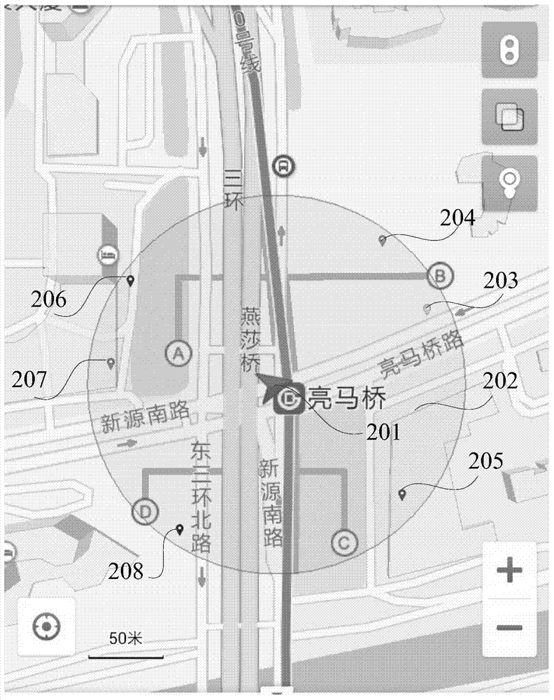Positioning method and device based on electronic map