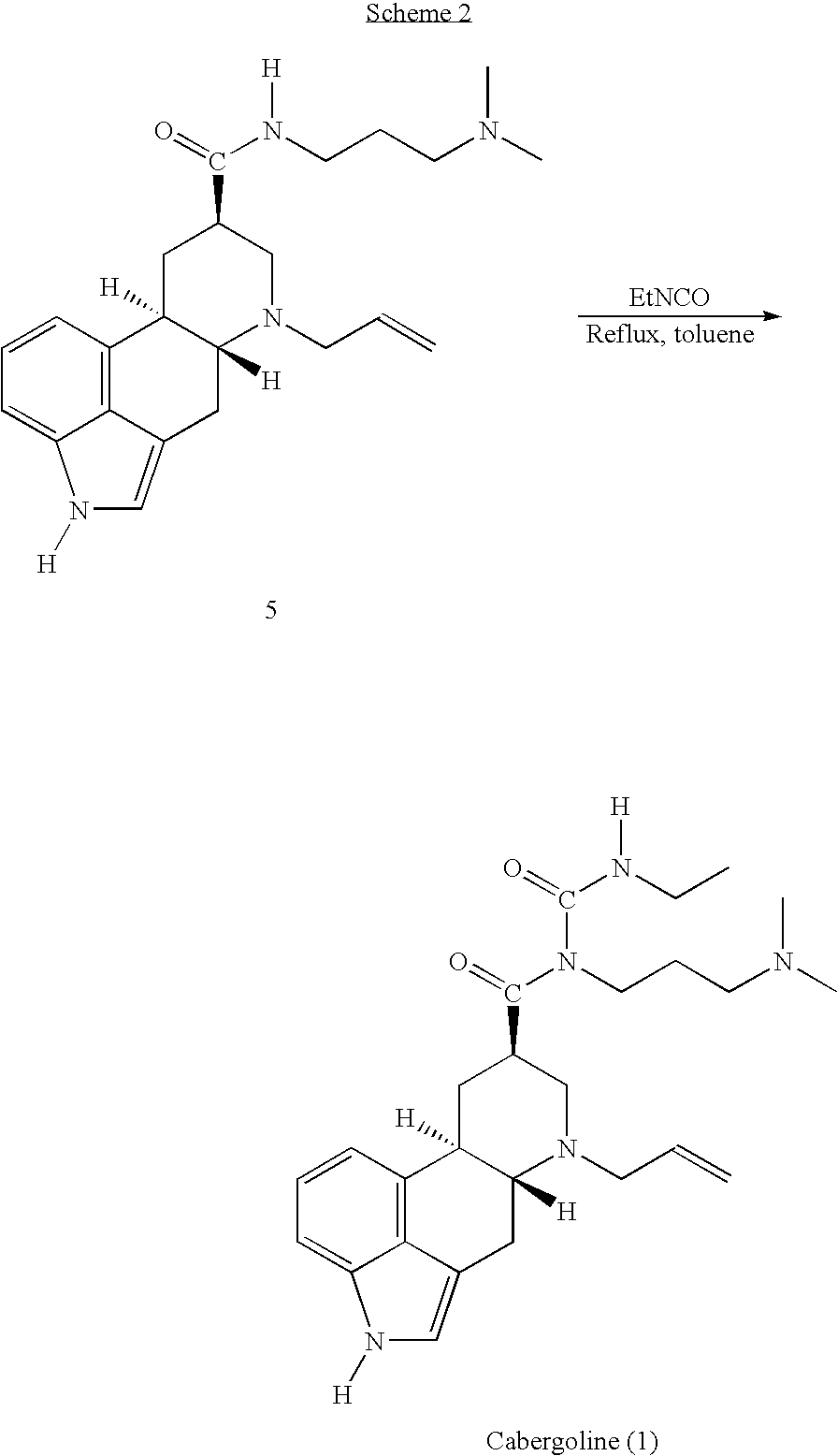 New and efficient process for the preperation of cabergoline and its intermediates