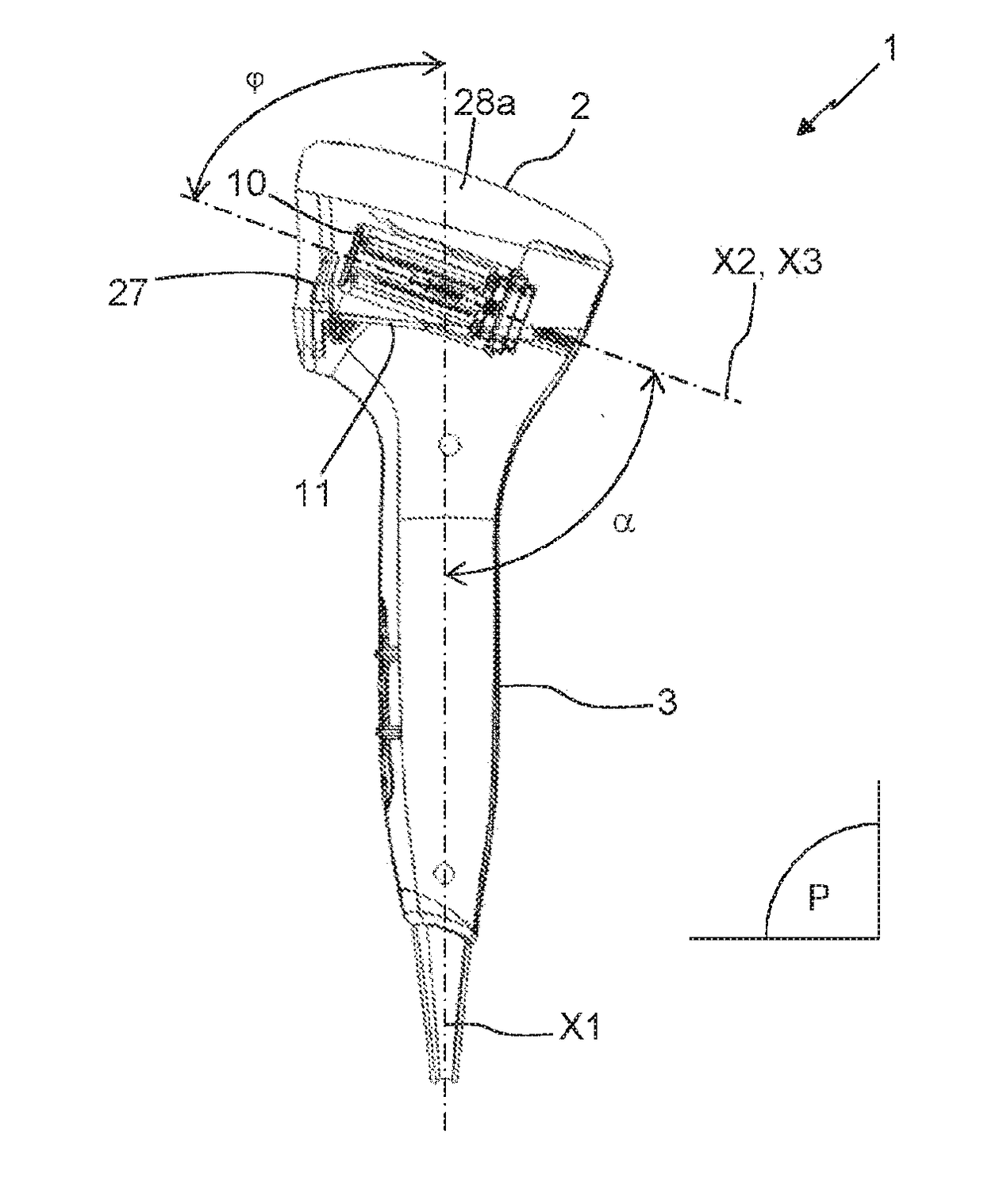 Hair styling appliance for curling hair with an inclined barrel and winder