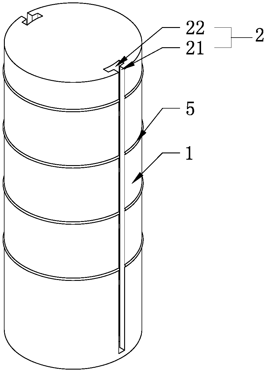 An anti-slip composite material distribution network tower