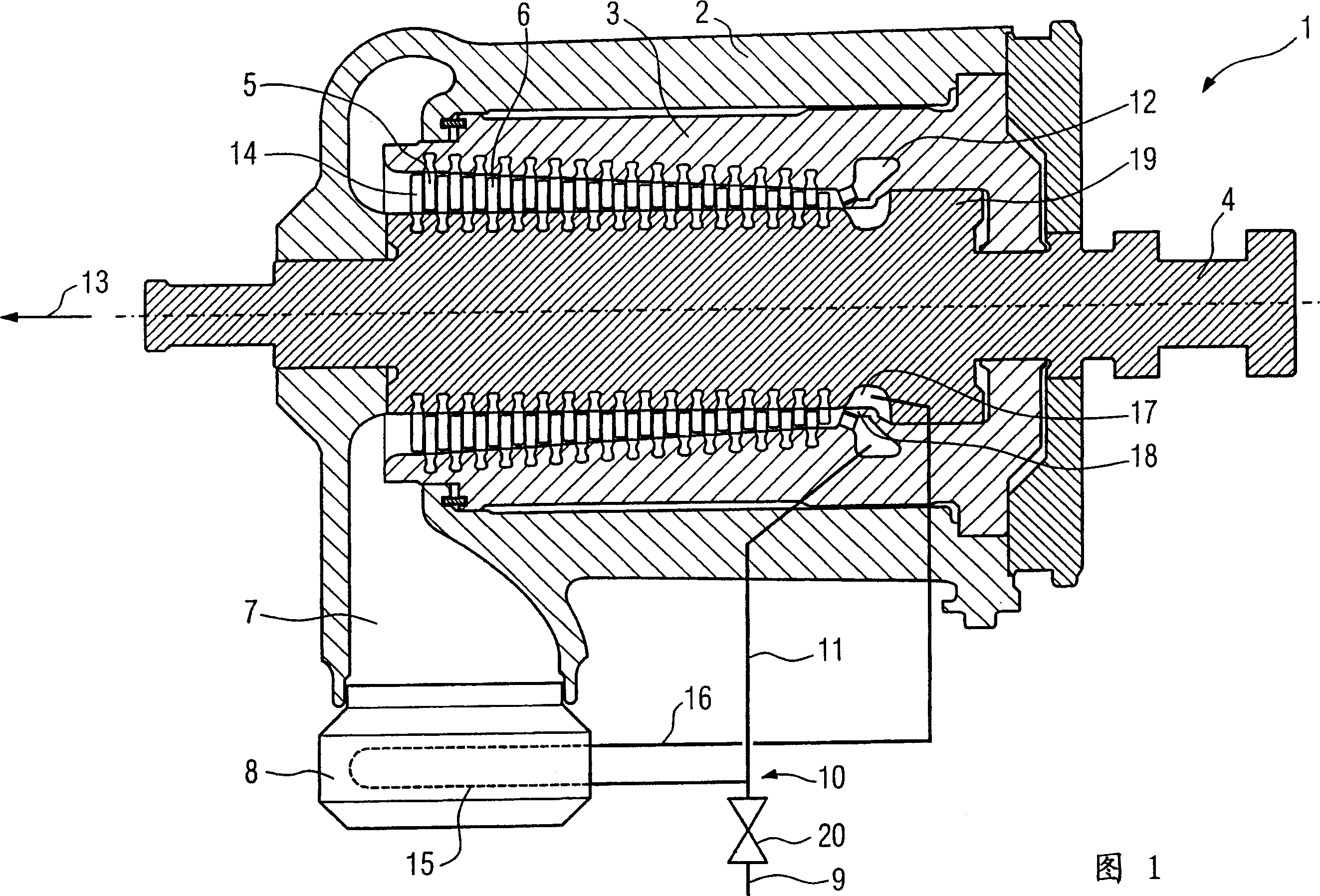 Method for cooling turbomachine and turbomachine for applicating the same method