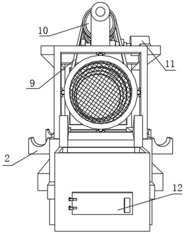 Quick gravel impurity filtering device for constructional engineering