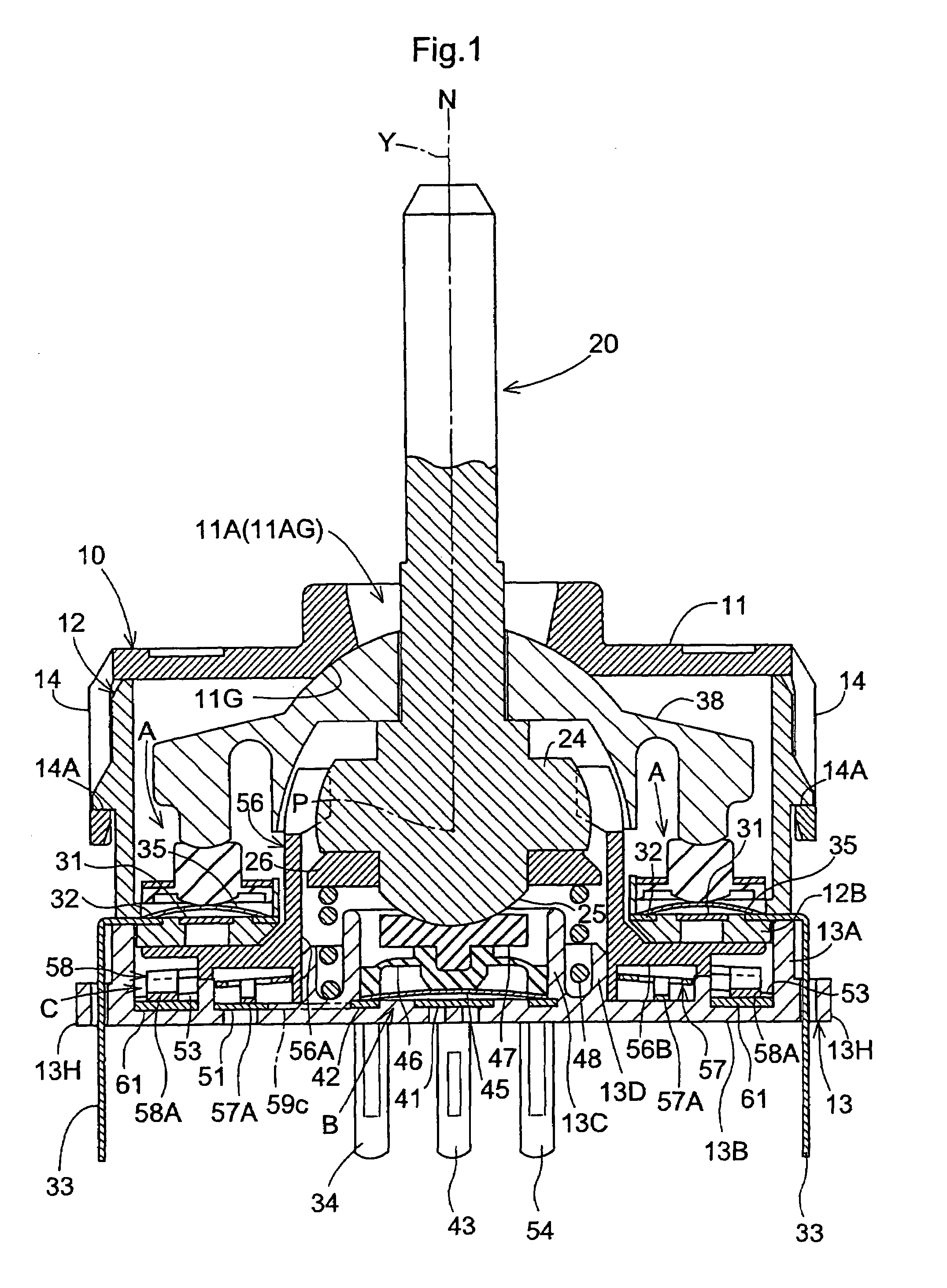 Rotary type pulse switch