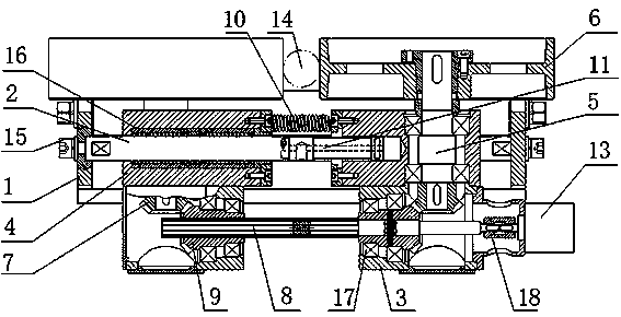 A two-wheel synchronous follow-up meter counter