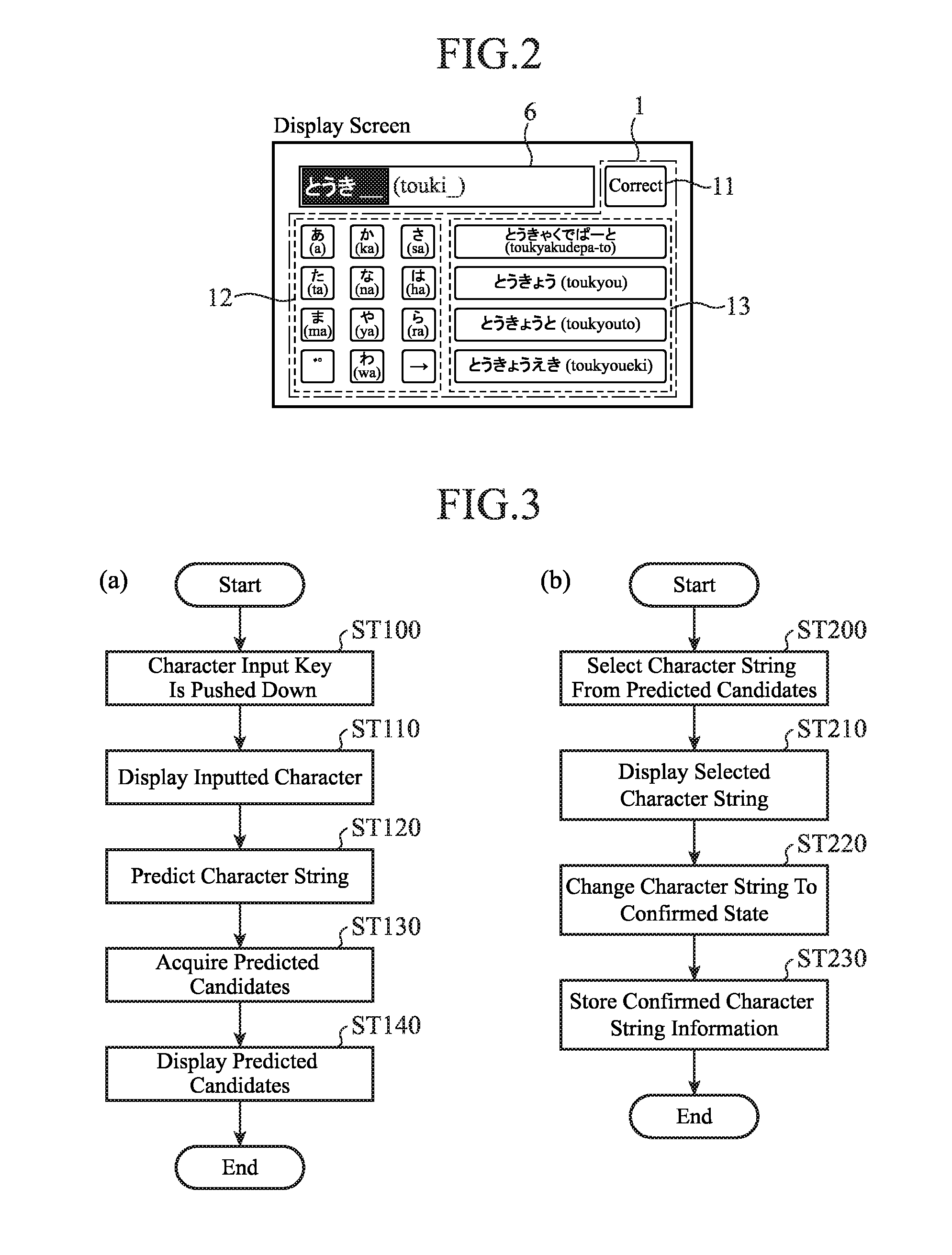 Character input device and car navigation device equipped with character input device