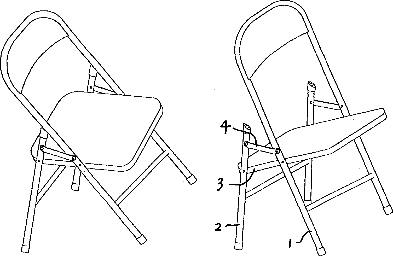 Foldable chair support